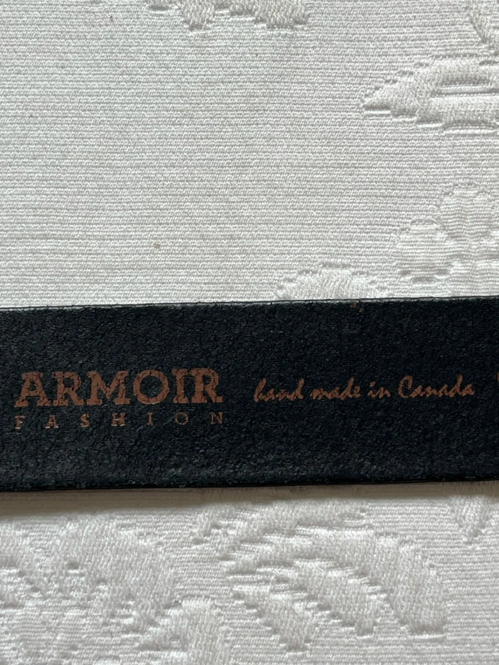 ARMOIR Fashion Canada Handcrafted Black Leather Belt 34 Old Money Classic